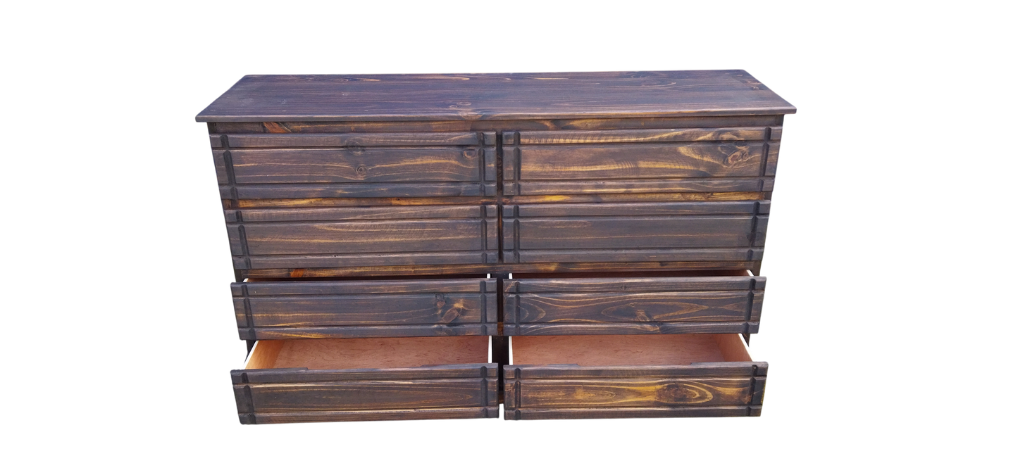 Cómoda Gavetero 8 gavetas Rustico