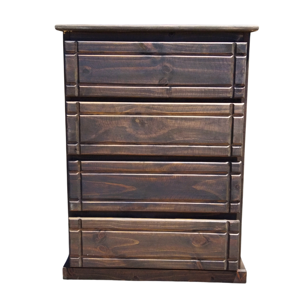 Cómoda Gavetero 4 gavetas Rustico