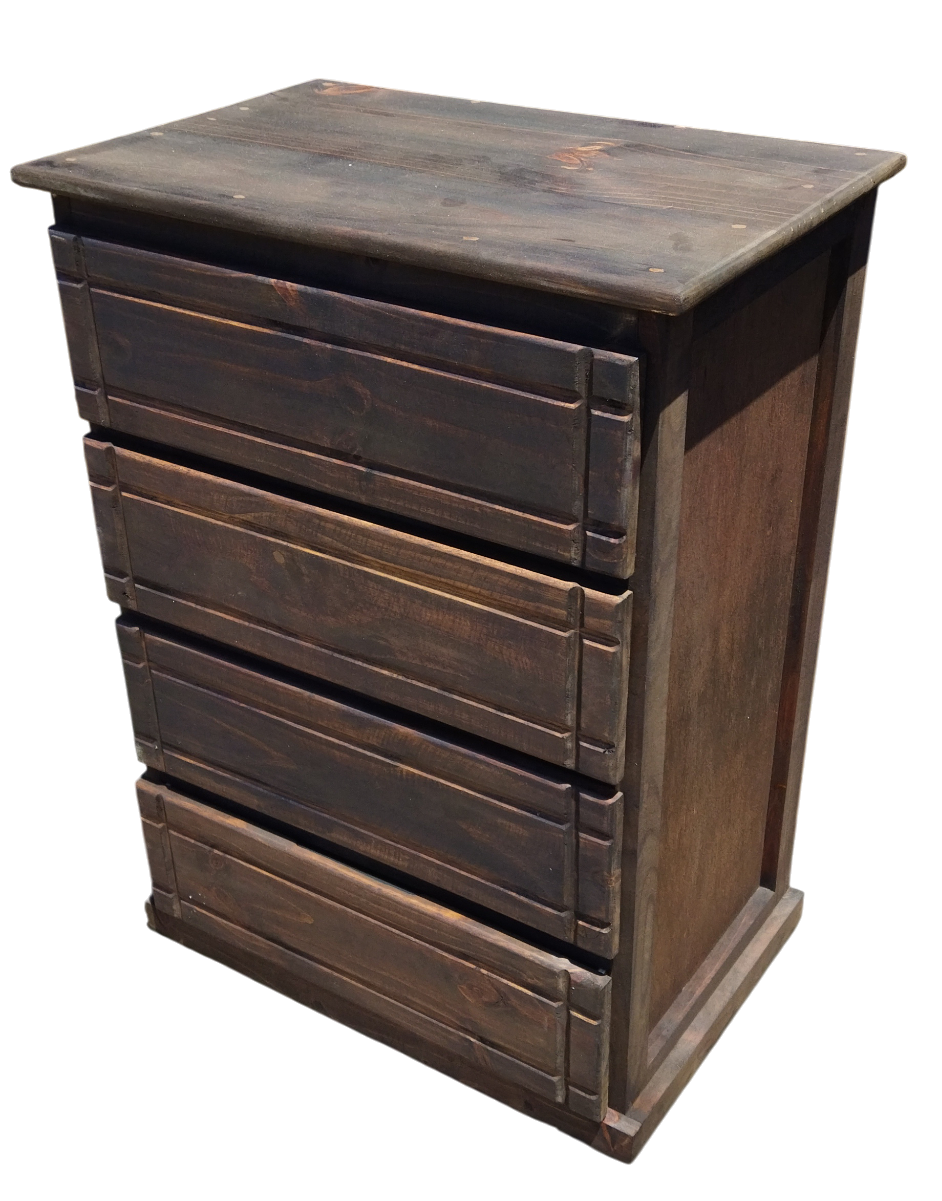 Cómoda Gavetero 4 gavetas Rustico