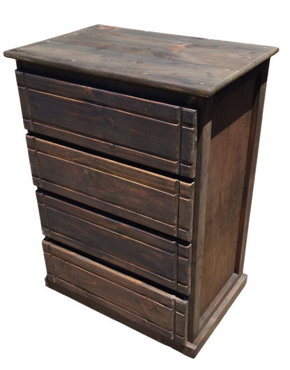 Cómoda Gavetero 4 gavetas Rustico