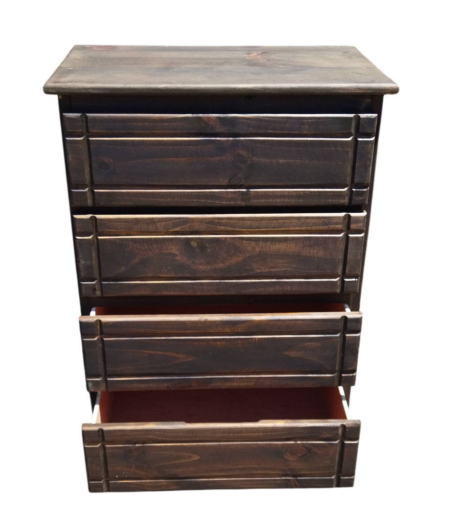 Cómoda Gavetero 4 gavetas Rustico