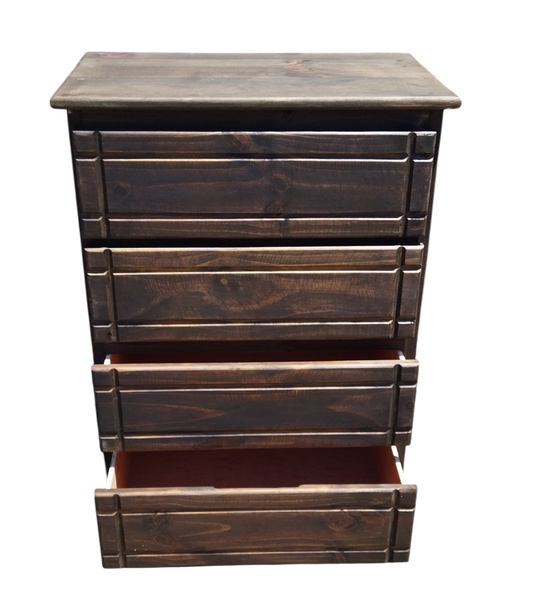 Cómoda Gavetero 4 gavetas Rustico