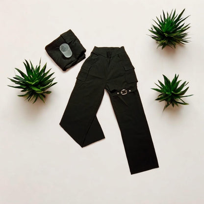 Pantalón negro campana