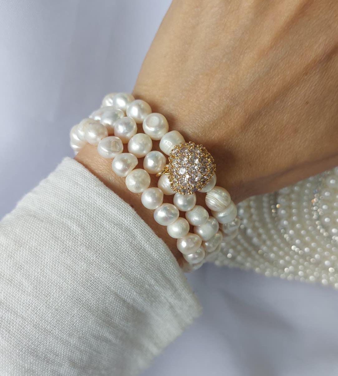 Pulseras de perlas cultivadas