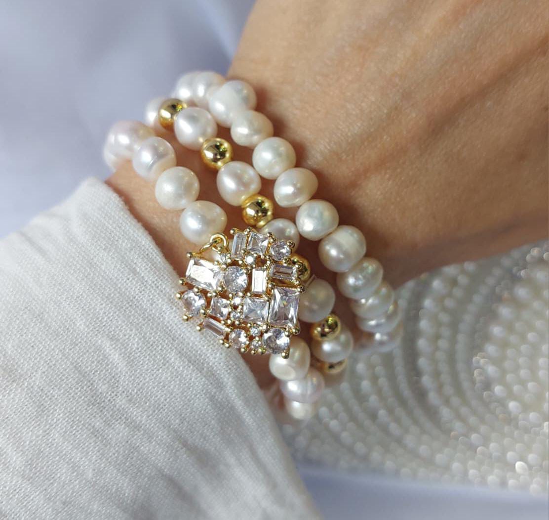 Pulseras de perlas cultivadas