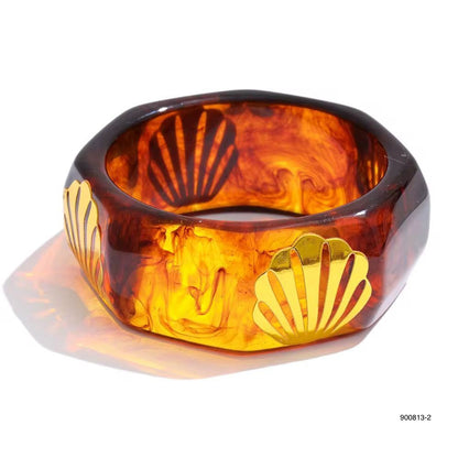 Brazalete Maxi Ámbar con Detalles Marinos