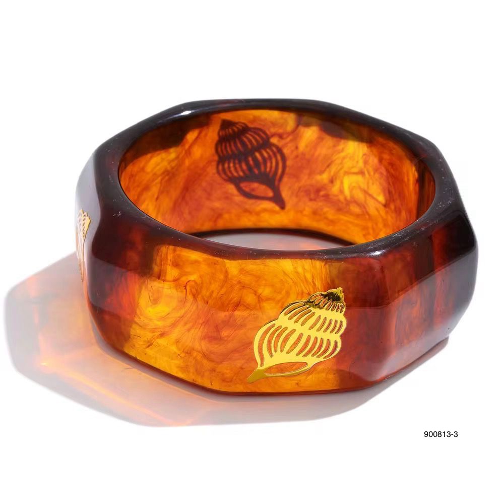 Brazalete Maxi Ámbar con Detalles Marinos
