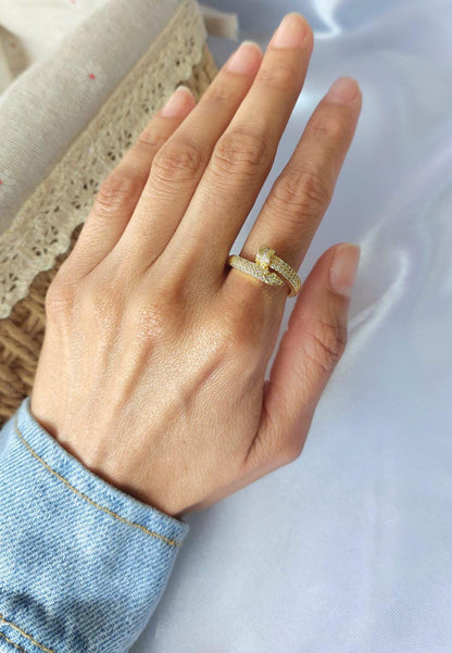 Anillos ajustables en baño de oro 18 quilates atemporales