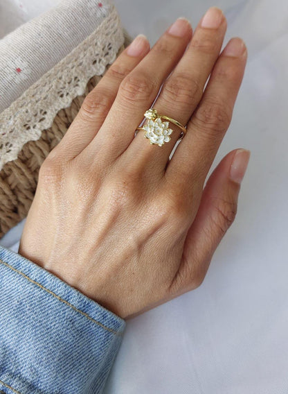 Anillos ajustables en baño de oro 18 quilates atemporales